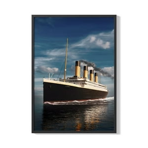 Creango - Cuadro Poster Enmarcado Titanic James Cameron Diseño 1 Decorativo