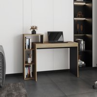 Tuhome - Escritorio Biblioteca Britt Fresno Y Wengue 90X110X40 Cm