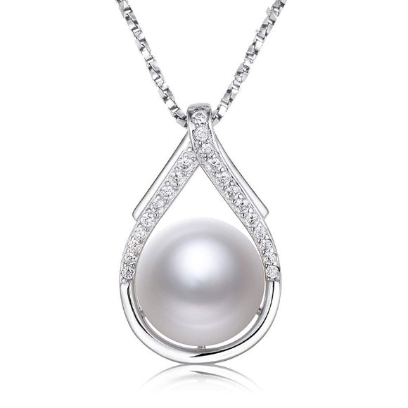Collar NONNYL de perla 10-10,5 mm 18 cm Plata 4,85 g