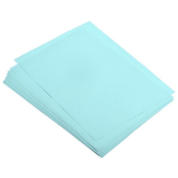 Uxcell 50 Hojas de Papel de Copia de Color para Impresión de Oficina Invitaciones Formularios Proyectos de Arte Azul Claro 8.27 x 11.7 pulgadas