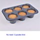 thumbnail image 4 of Molde para muffins Monfish 2 unidades, 6 cavidades, 9 x 7,5 cm, acabado granito negro, 4 of 4