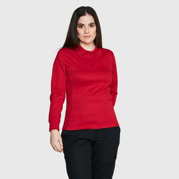Polera Dry Fit Mujer M/L rojo L