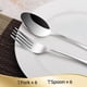thumbnail image 3 of Xiao Hua Juego de Cubiertos de Acero Inoxidable de Grado Alimenticio de 12 Piezas, Juego de Cubiertos con 6 Tenedores y 6 Cucharas, Adecuado para Hogar, Cocina, Comedor - Pulido Espejo y Lavable en, 3 of 4