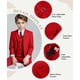thumbnail image 2 of Conjunto de traje Visaccy para niños, traje formal, talla 8, rojo, 2 of 6