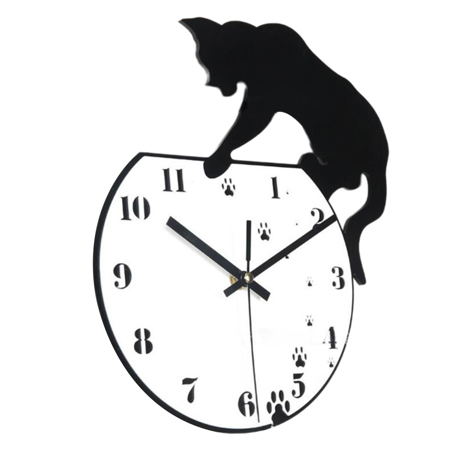 Bothyi - Reloj De Pared Con Estilo, Reloj De Pared Acrílico De Dibujos Animados Para Niños, Para Dormitorio, Baño, Huella Del Hogar