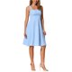 thumbnail image 2 of INSPIRE CHIC Vestido sin mangas de cuadros para mujer, vestido vintage de cuadros, fruncido, línea A, fluido, midi, azul, talla S, 2 of 6