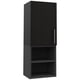 thumbnail image 1 of Mueble Auxiliar Muro Baño 1 Puerta y Variedad De Entrepaños Para Colocar Objetos De Aseo Negro Y Gris, 1 of 8
