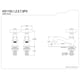 thumbnail image 3 of Grifo para lavabo Kingston Brass Heritage Classic de porcelana, níquel cepillado, 3 of 3