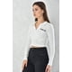 thumbnail image 2 of Poleron Mujer Crop Blanco Ajustado Talla S, 2 of 3