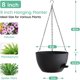 thumbnail image 3 of UOUZ 4 Pack 8-Inch Self-Watering Hanging Planters for Indoor Use, 3 of 3