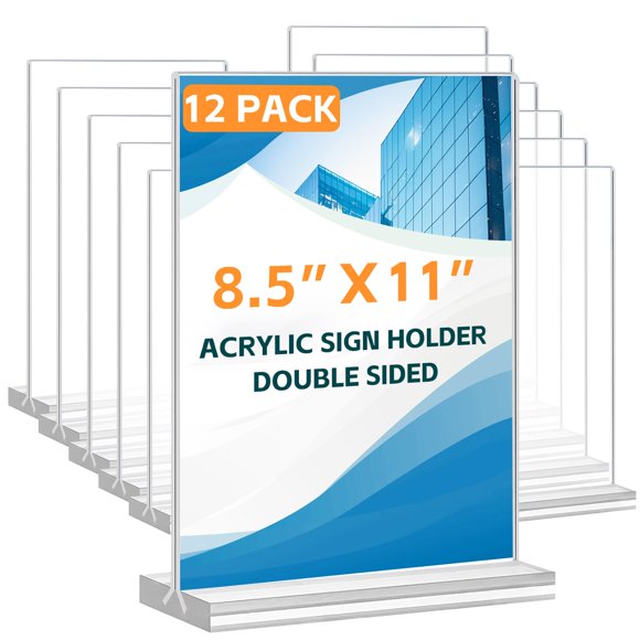 Soporte para Señales YTCRHM 22x28 cm Pack de 12 Doble Cara