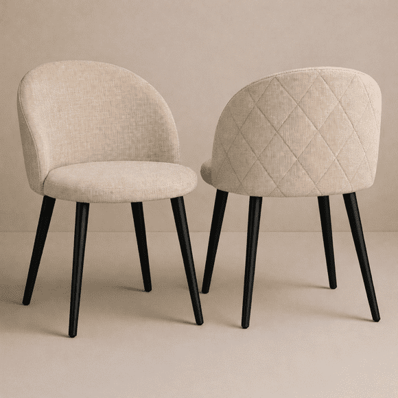 Pack de 2 Sillas Berna Lino Base Negro