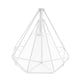 thumbnail image 3 of Pantalla De Luz Colgante De Techo De Diamante Geométrico Pantallas De Lámpara Cubierta Blanca-blanca En El Interior, 3 of 3