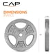 thumbnail image 4 of Discos de peso estándar de 1 pulgada CAP Barbell, 25 lb, gris (x2), 4 of 7