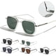 thumbnail image 5 of Gafas De Sol Polarizadas Tr90 Vintage Cuadradas Plateadas, 5 of 8