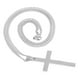 thumbnail image 3 of Collar de cadena colgante con crucifijo de oración cristiana de acero inoxidable, plata, 3 of 5