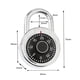 thumbnail image 3 of Candado de combinación, candado de combinación de dial fijo, cerradura de código maestro con llave redonda, configure su propia cerradura de combinación para casillero, 3 of 5