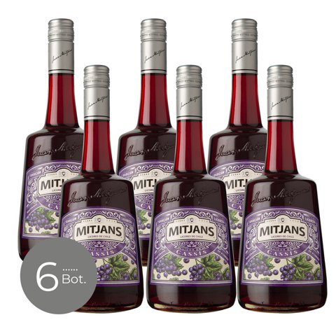 Pack X 6 Licor De Cassis Mitjans Mitjans 750 Cc