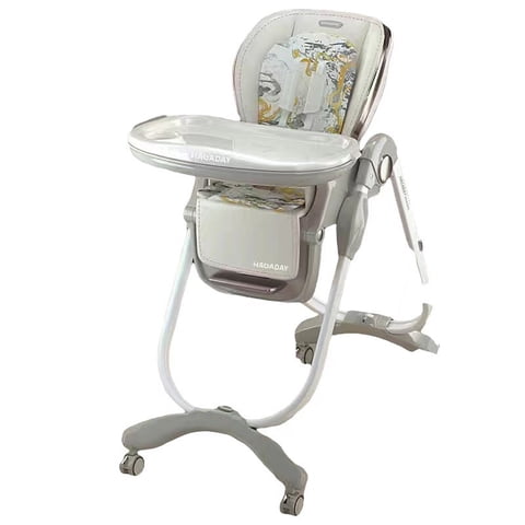 Silla De Comer Lujosa Reclinable Hagaday Blanca By Lubabycas