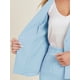 thumbnail image 5 of INSPIRE CHIC Conjunto de Traje de Mujer de 2 Piezas Blazer sin Cuello de Manga 3/4 Falda Lápiz de Cintura Alta Conjuntos de Trabajo Azul Claro S, 5 of 6