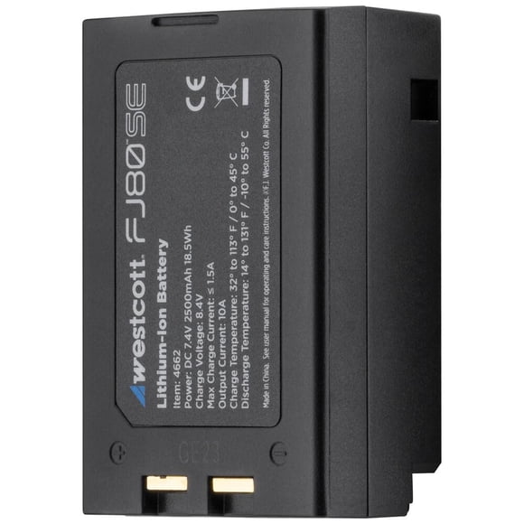 Batería Westcott FJ80-SE DC 7,4 V 2500 mAh 18,5 Wh de iones de litio