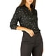 thumbnail image 4 of INSPIRE CHIC Camisa de Mujer con Cuello Alto y Manga Larga con Estrellas Metálicas 2XL Negro, 4 of 8
