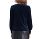 thumbnail image 3 of INSPIRE CHIC Blusa de Terciopelo de Invierno para Mujer con Cuello Redondo y Mangas Largas Abullonadas Casual Talla XL Azul Oscuro, 3 of 6