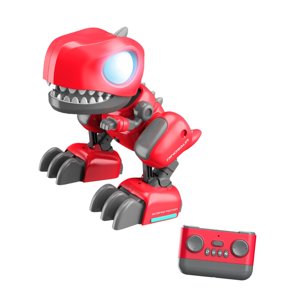 Magideal - Juguete De Dinosaurio Mecánico Con Control Remoto, Regalo De Vacaciones, Tyrannosaurus Rex, Juguete Para Ensamblar Para Niños, Niñas Y Niños Pequeños Rojo