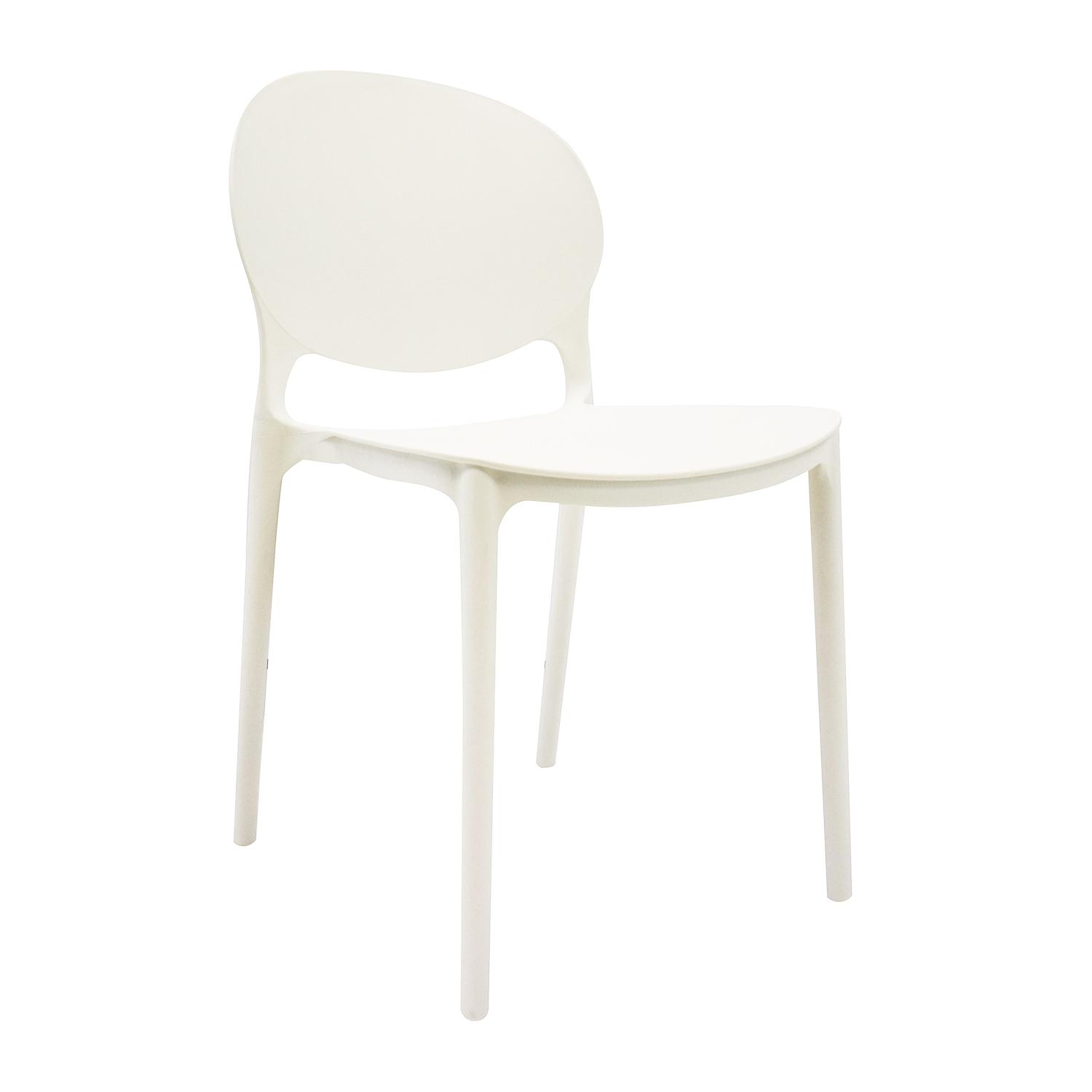 Silla Plástico Apilable Deco Berlín Blanca Escandinavia