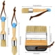 thumbnail image 4 of Juego de 4 pinceles para tiza y cera, de cerdas naturales, para muebles, madera y decoración del hogar. Incluye pinceles planos, redondos, grandes y puntiagudos., 4 of 8
