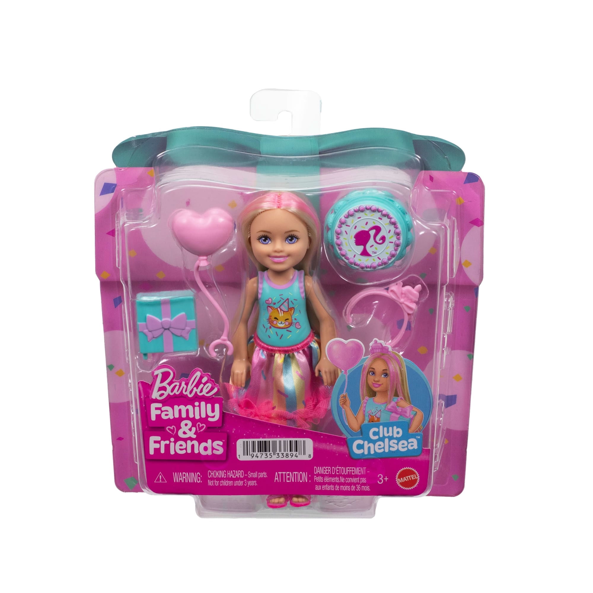 Muñeca Barbie Chelsea Cumpleañera Falda Rosa