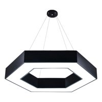 Genérico - Lámpara Colgante Techo Led Minimalista Hexagonal Negro Jhn