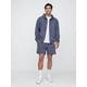 thumbnail image 2 of Sudadera con capucha GAP para hombre, vintage, suave, con cierre completo, azul cresta, talla M, 2 of 3