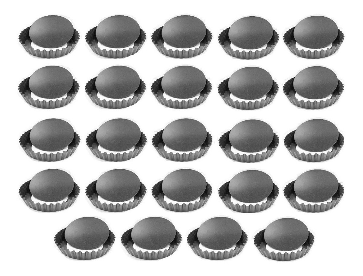 Genérico - Pack X24 Moldes Tartaleta Desmontable Tarta Individual 10Cm