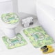 thumbnail image 4 of Rana Keroppi-theme 4-Piece Shower Curtain Set with Rugs, Waterproof Bathroom Decor Set Includes Bath Mat, U-Shaped Rug, Toilet Lid Cover and Curtain with Hooks, 4 of 6