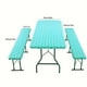 thumbnail image 4 of Protect Your Patio and Picnic Tables with our 3-Piece PVC Flannel Stretch Table Cover - Waterproof, Dust-proof, and Stylishly Printed!, 4 of 5