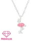 thumbnail image 1 of Collar De Flamenco Con Resina Epoxi Rosado Plata 925, 1 of 2