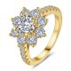 thumbnail image 1 of Anillos de Moissanita Dorada para Mujer 1 Quilate Color D VVS1 Chapado en Oro de 18K Anillo de Compromiso de Plata Esterlina 925 con Halo Impresionante Anillos de Aniversario y Boda Banda Talla 5-9, 1 of 9