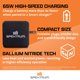 thumbnail image 2 of Cargador Inteligente Spektrum S100 1x100W USB-C con Fuente de Poder USB-C GaN de 65W, 2 of 4