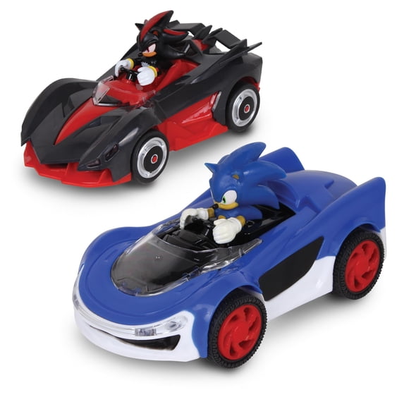 Toy NKOK Sonic & Shadow Pullback, paquete de 2 unidades, 3.5 pulgadas - CrossWorlds