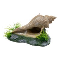 Magideal - Adorno De Acuario, Decoración De Coral, Decoración Fácil De Limpiar, Refugio Artesanal, Accesorios Para Mascotas, Estatua Para Sala De Estar, Estante Concha Rectangular