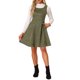 thumbnail image 2 of INSPIRE CHIC Vestido Pinafore para Mujer sin Mangas Casual Vintage de Imitación de Ante Camiseta Vestidos XL Verde Militar, 2 of 6
