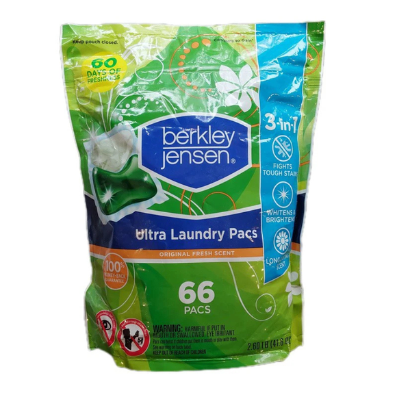 Detergente Cápsulas Ultra Original Fresh Berkley Jensen 66un
