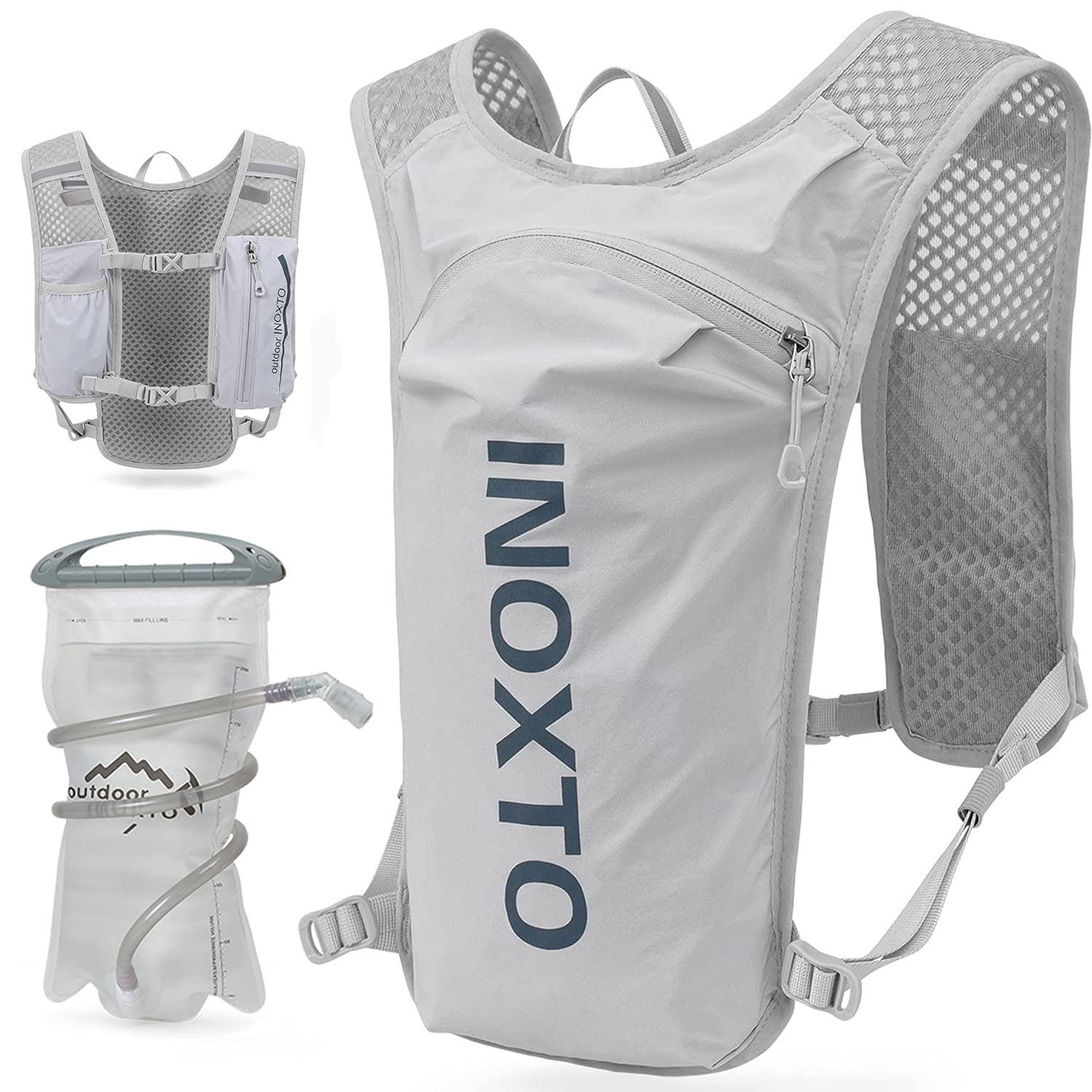 Chaleco De Hidratación Inoxto Running Con Bolsa De Agua De 1,5 Litros