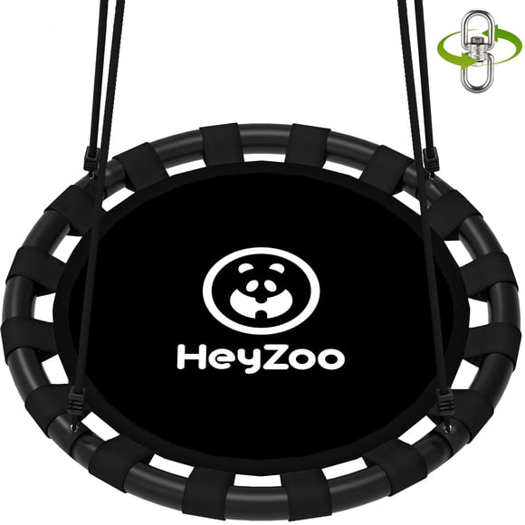 Plato Swing HeyZoo de 48 pulgadas con capacidad de peso de 410 kg, negro