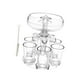 thumbnail image 1 of Dispensador De 6 Vasos De Vino Transparente Para Fiestas, Fiestas, Bodas, Con Cepillo Para 6 Tazas, 1 of 3
