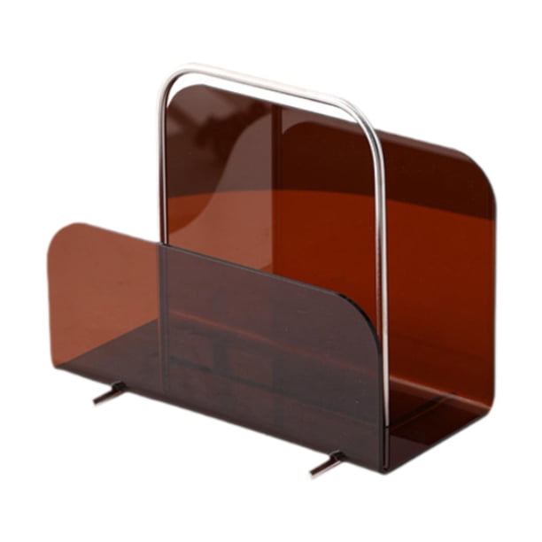 Soporte para revistas, estante de almacenamiento, creativo, versátil, liviano, para archivar libros, periódicos, folletos, CD, recetas, decoración del Marrón