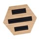 thumbnail image 3 of Anillo de madera maciza Organizador de exhibición de caja Caja de soporte para bandeja Bandeja de cuero Negro, 3 of 5