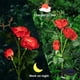 thumbnail image 5 of Luces solares para jardín, decoración navideña, luces solares con rosas y 6 rosas, impermeables, para jardín, patio, camino, paquete de 2, 5 of 6