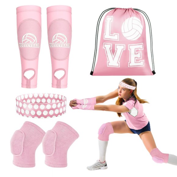 Set de accesorios de voleibol Gosodeny con rodilleras y mangas para brazo